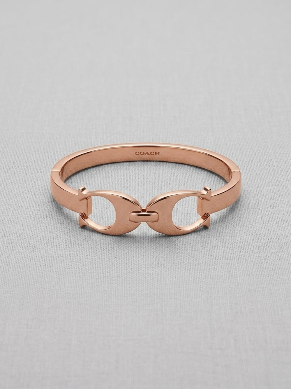 Coach Rose Gold Horsebit Cuff Bracelet | Equestrian Bangle